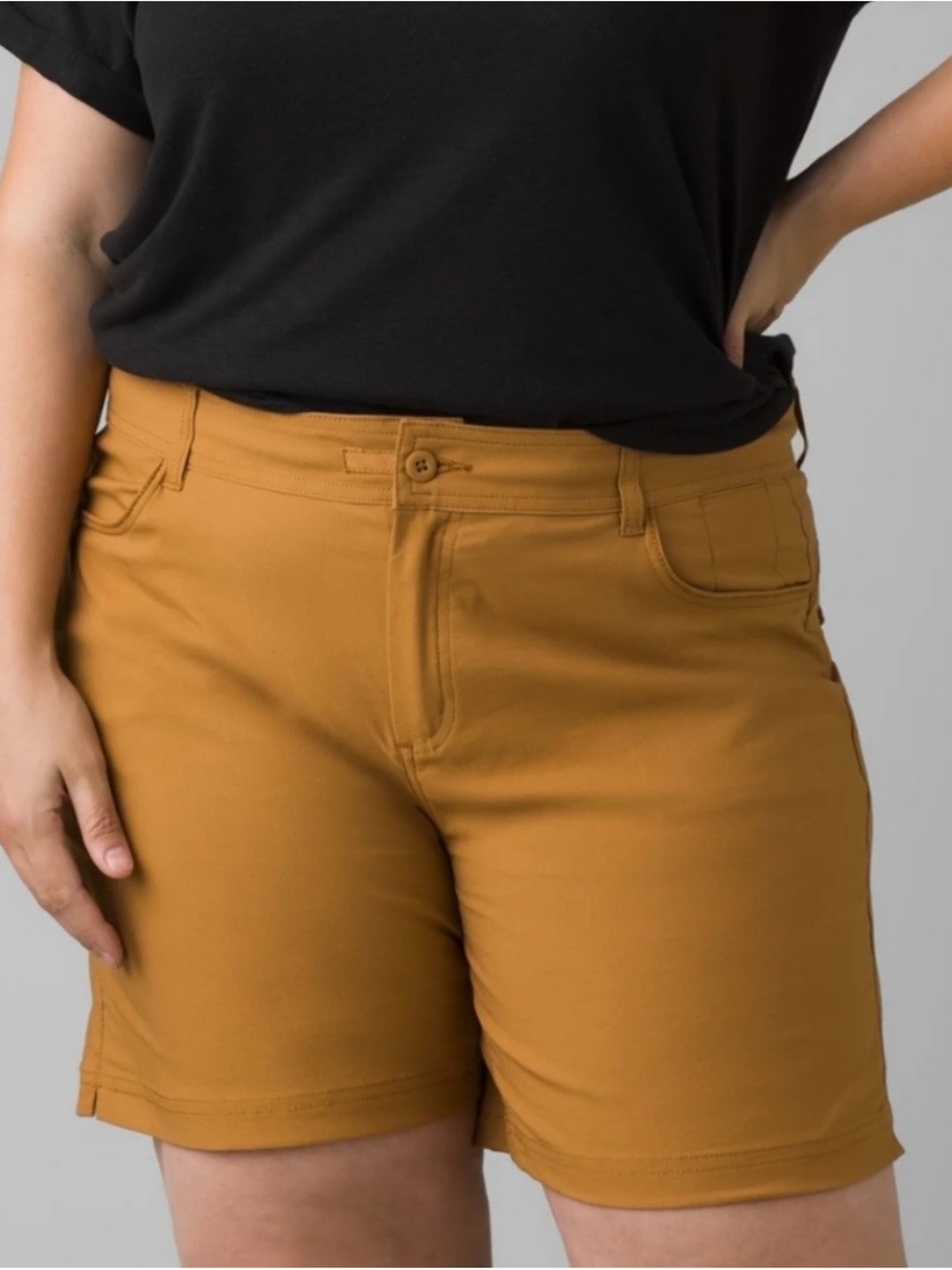 Prana Women’s Shorts Size 22W 7” Halle Short Plus II Tan Khaki NWT Standard Fit